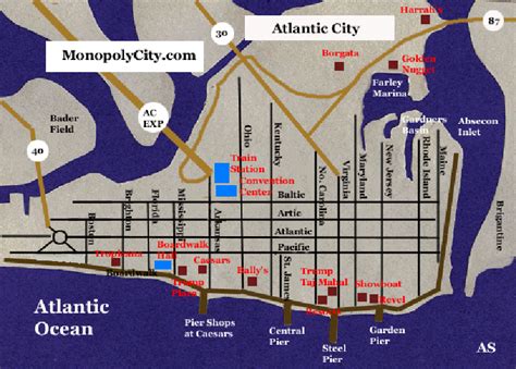 atlantic city casinos map 2022